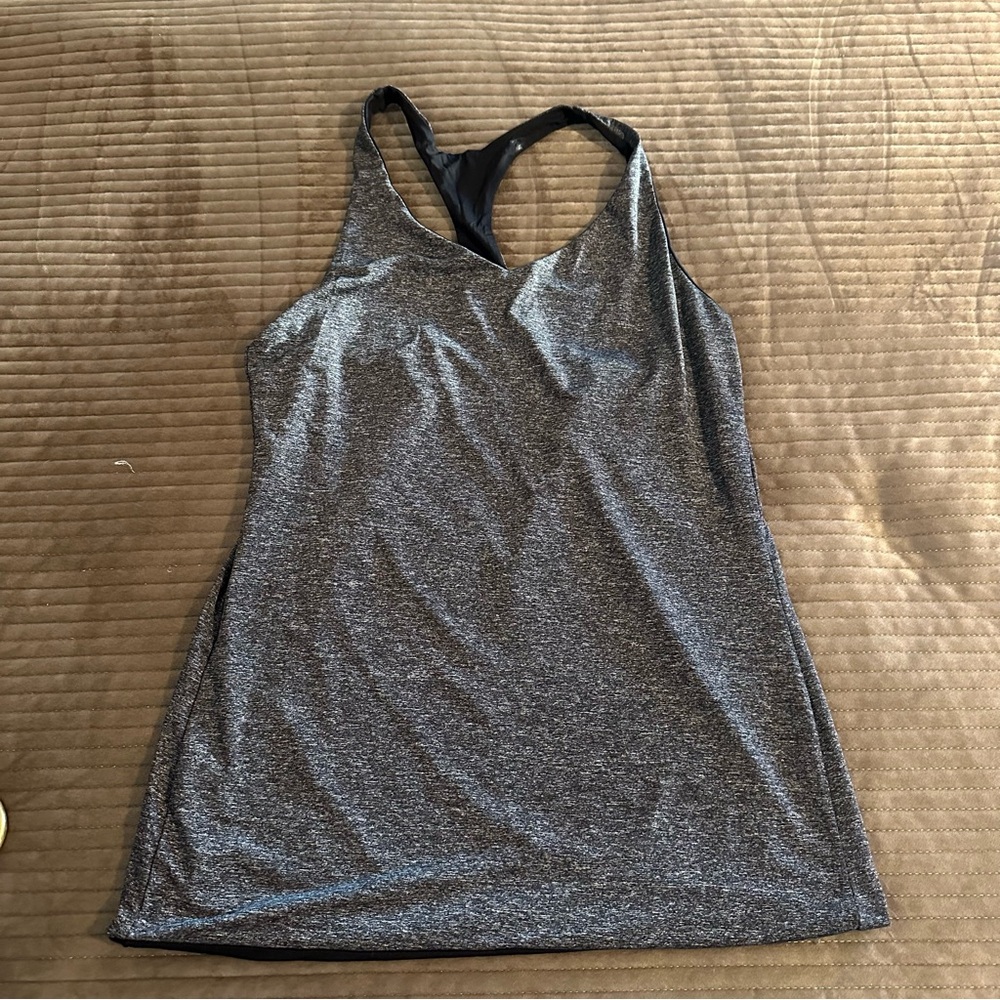 Victoria’s Secret VSX Heather Gray Black Racerback Tank - Picture 2 of 8